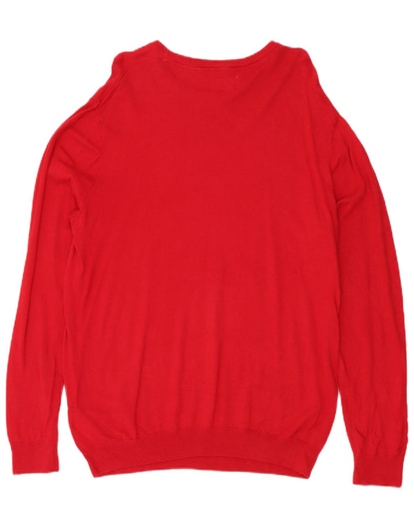 Męski sweter Wrangler z dekoltem w łódkę 2XL, czerwony, bawełniany