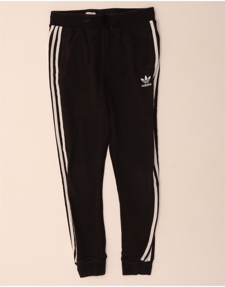Damskie spodnie dresowe ADIDAS Joggers UK 12 Średnia czarna bawełna