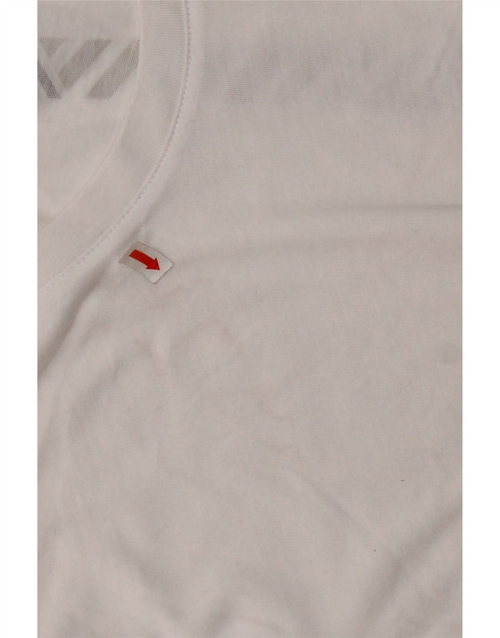 Damska koszulka o krótkim kroju z grafiką NEW BALANCE Top UK 10, mała, biała, bawełniana