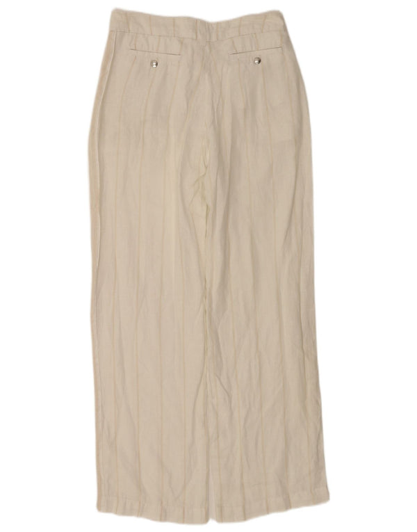 Damskie proste spodnie garniturowe Armani EU 38 Medium W28 L31 w białe paski