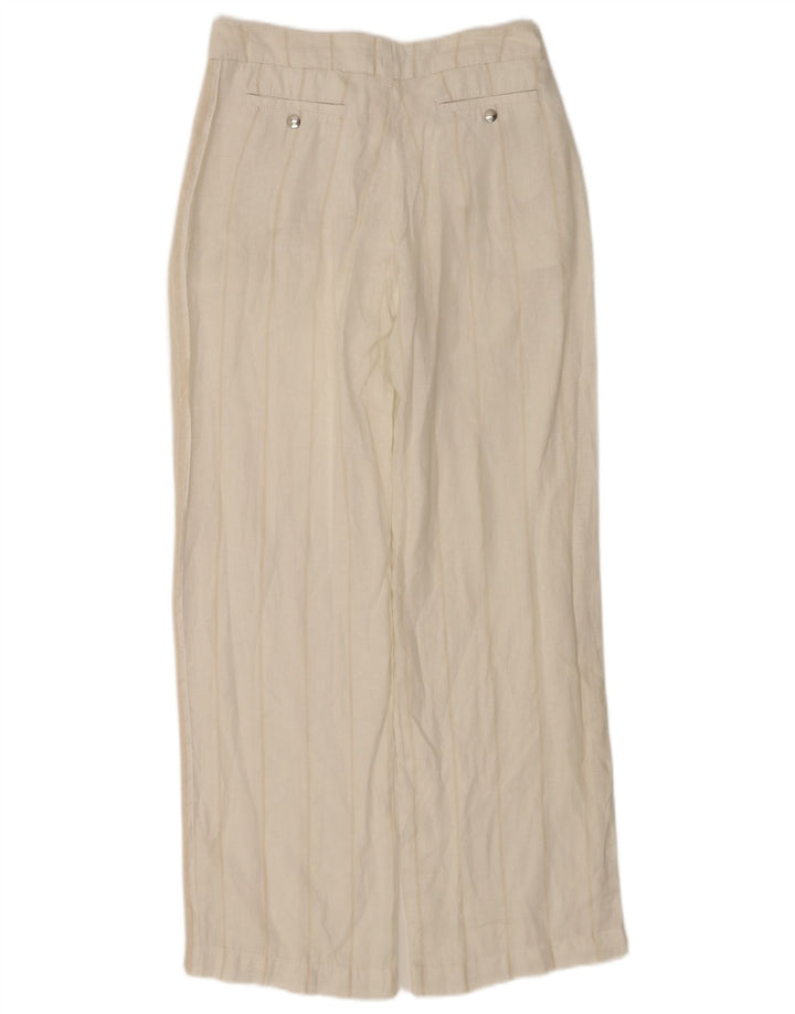 Damskie proste spodnie garniturowe Armani EU 38 Medium W28 L31 w białe paski