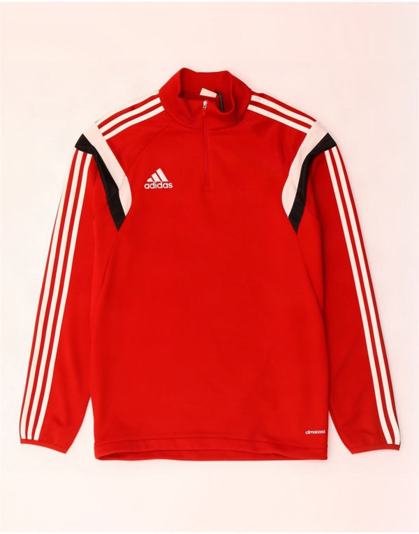 Adidas Męskie Climacool Pullover Dres Top Średni Czerwony Colorblock