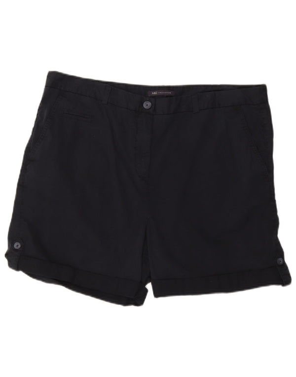 Marks & Spencer Damskie spodenki Chino UK 18 XL W38 Granatowe, bawełniane