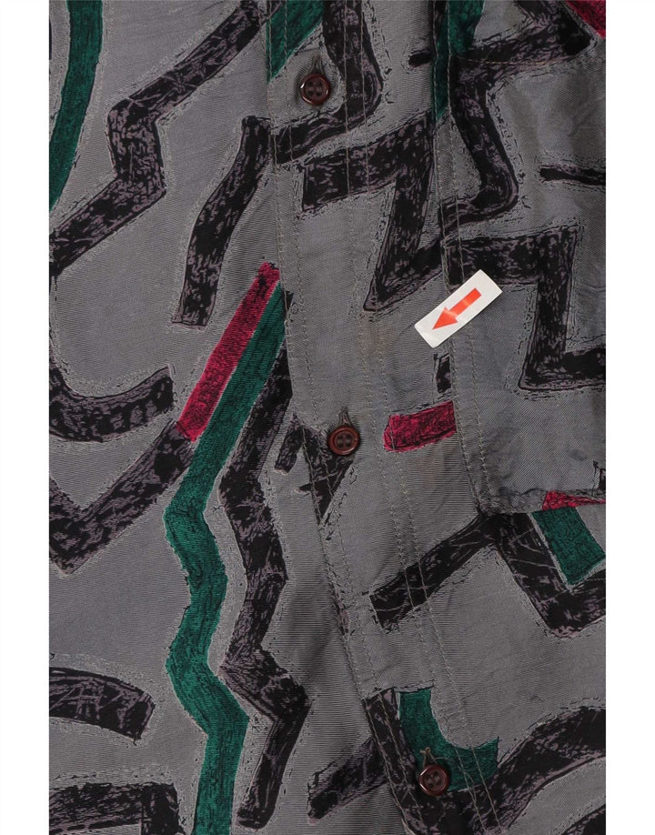 Schoffel Męska koszula w abstrakcyjny wzór XL Szary octan