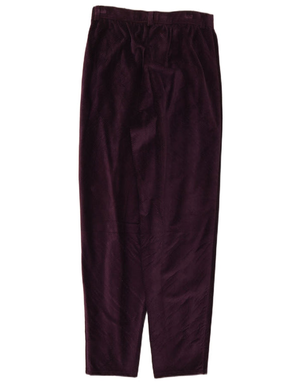 Damskie sztruksowe spodnie z wysokim stanem Superior IT 44 Medium W26 L29 Fioletowe