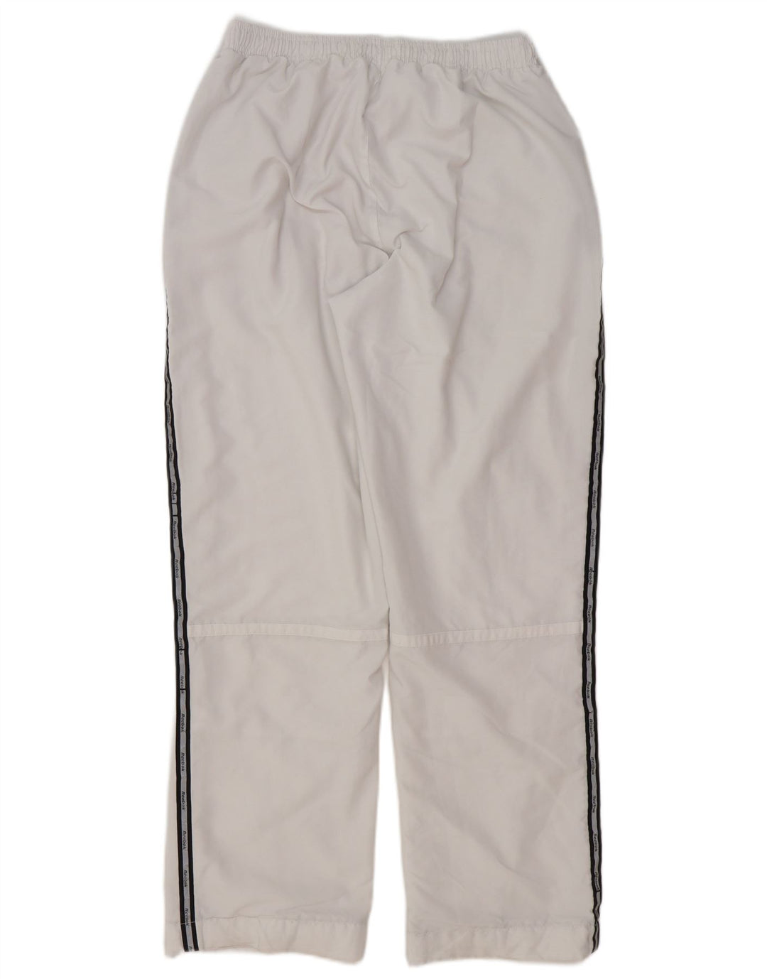 Męskie spodnie dresowe Reebok z grafiką, poliester w kolorze średniej bieli