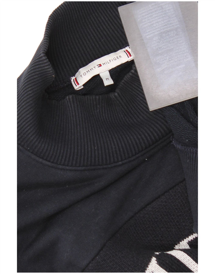 Damska bluza z grafiką Tommy Hilfiger UK 14, średnia czarna bawełna