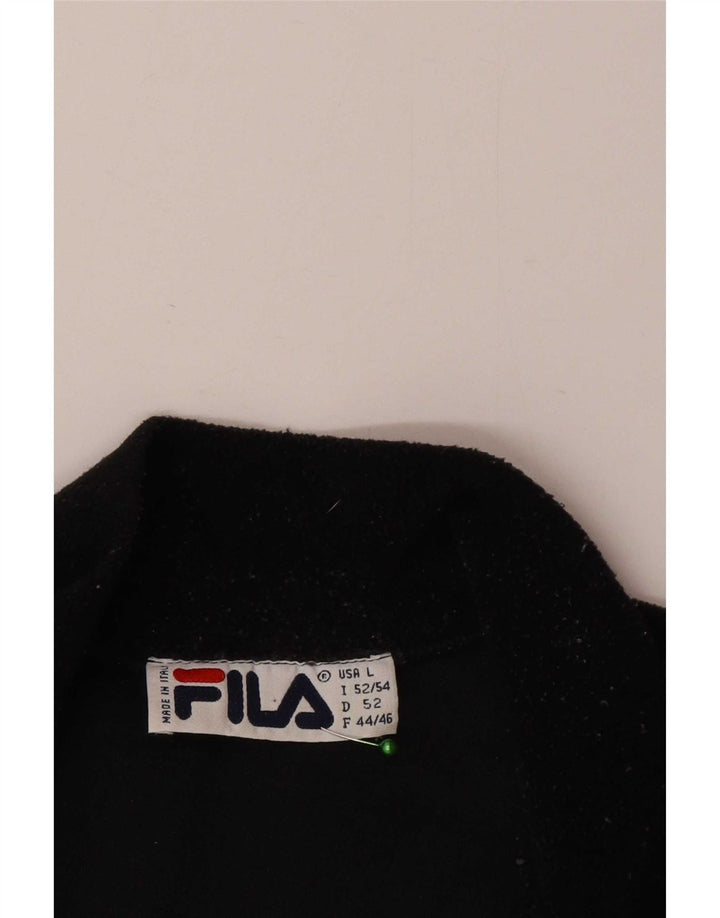 Męski sweter polarowy Fila z zamkiem błyskawicznym IT 52/54, duży, czarny