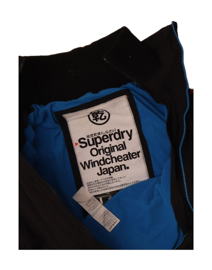 Męska wiatrówka Superdry Windcheater UK 40, duża, czarna, nowoczesna