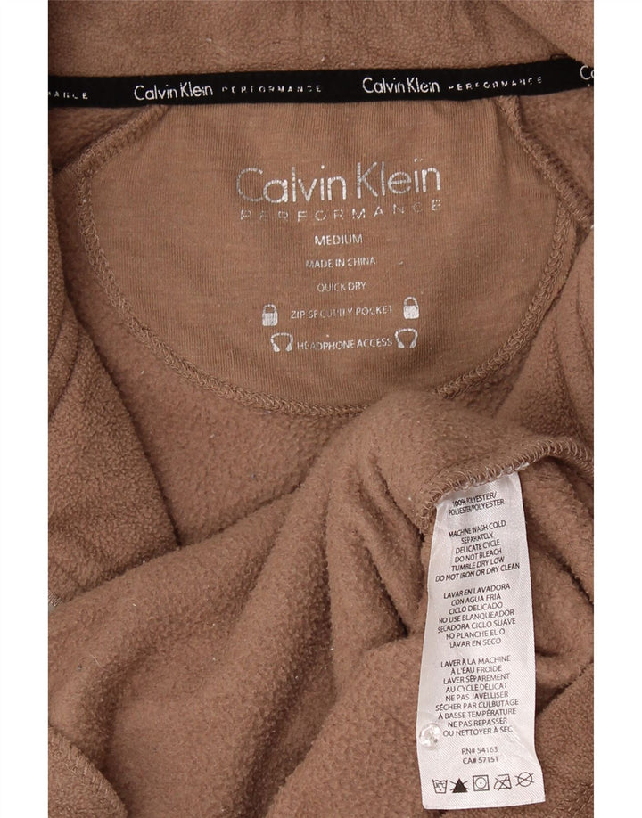 Damska kurtka polarowa Calvin Klein Graphic UK 14, średni brąz, poliester