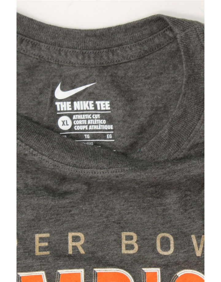 NIKE Mens Broncos Graphic T-Shirt Top XL Grey Vintage Nike and Second-Hand Nike from Messina Hembry 