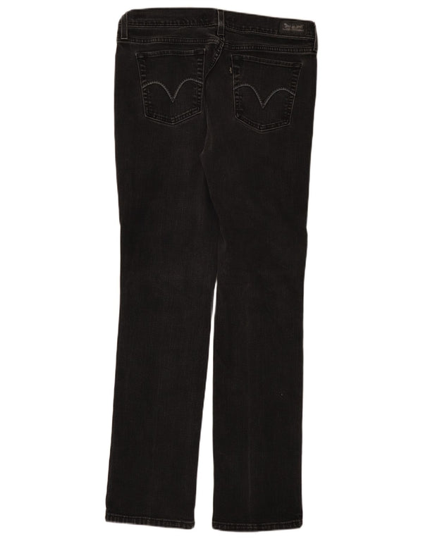 LEVI'S Damskie proste dżinsy 505 z wysokim stanem IT 14 XL W32 L34 Czarna bawełna