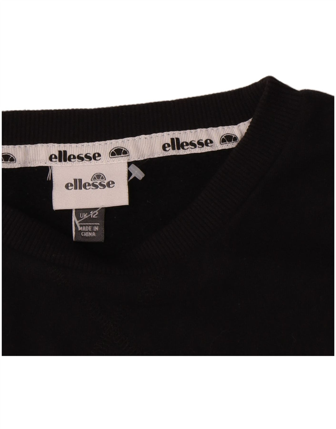 Damska bluza z grafiką Ellesse UK 12, średnia czarna bawełna