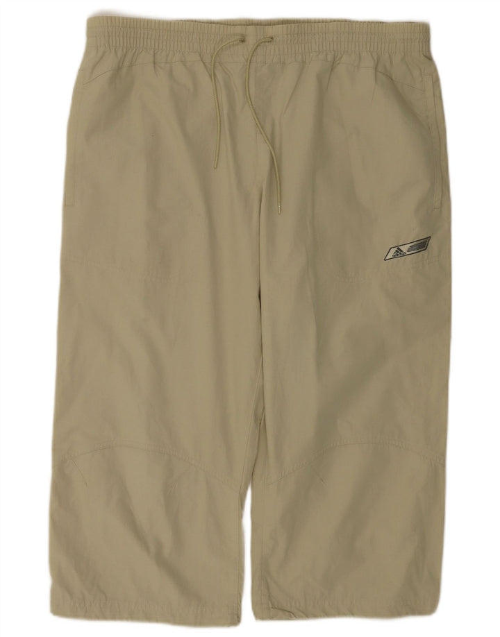 Męskie spodnie dresowe Adidas Capri, średni khaki, poliester
