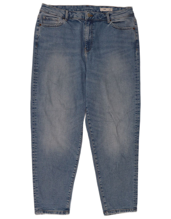 Marks & Spencer Damskie jeansy z wysokim stanem, zwężane, UK 16, duże, W32 L25, niebieskie