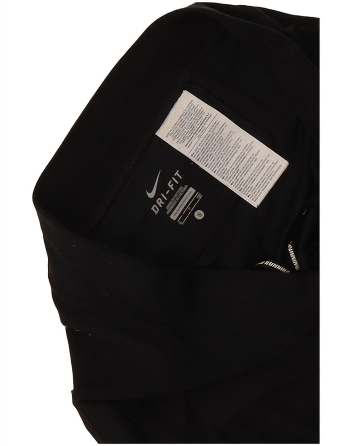 Damskie legginsy Nike Dri Fit Capri UK 10, małe, czarne, poliestrowe
