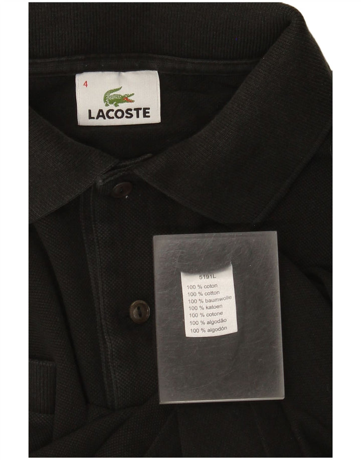 Męska koszulka polo Lacoste, rozmiar 4, średnia czarna, bawełniana
