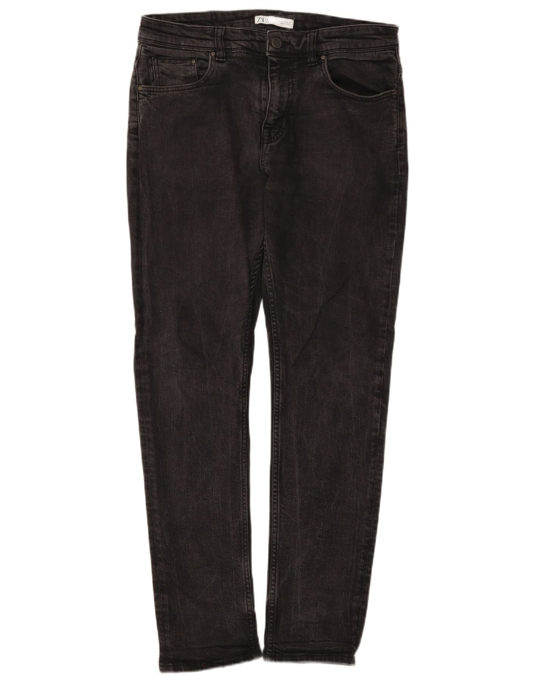 Męskie jeansy slim fit Zara EU 42 Large W32 L31 Czarna bawełna