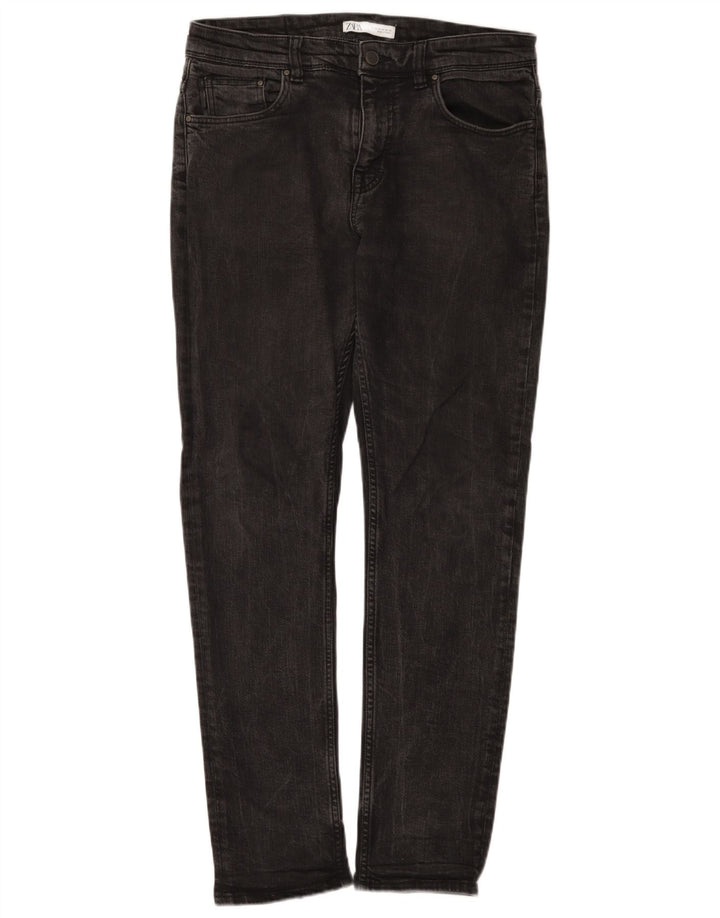 Męskie jeansy slim fit Zara EU 42 Large W32 L31 Czarna bawełna