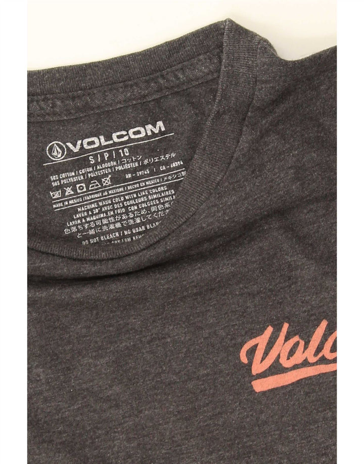 Męska koszulka z grafiką Volcom, mała, szara, bawełniana