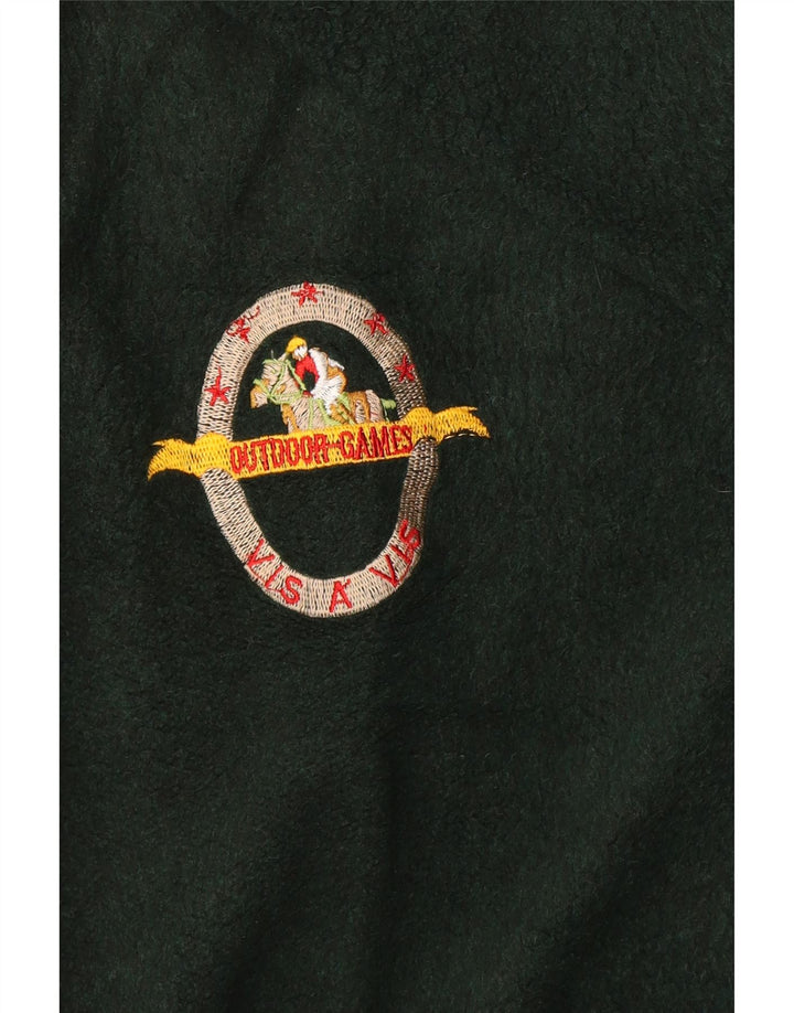 Vintage męski sweter rozpinany, duży, zielony