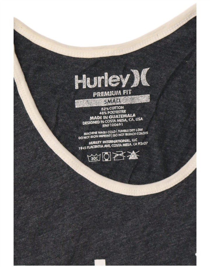 Męska kamizelka z grafiką HURLEY Premium Fit, mała, szara, nakrapiana bawełna