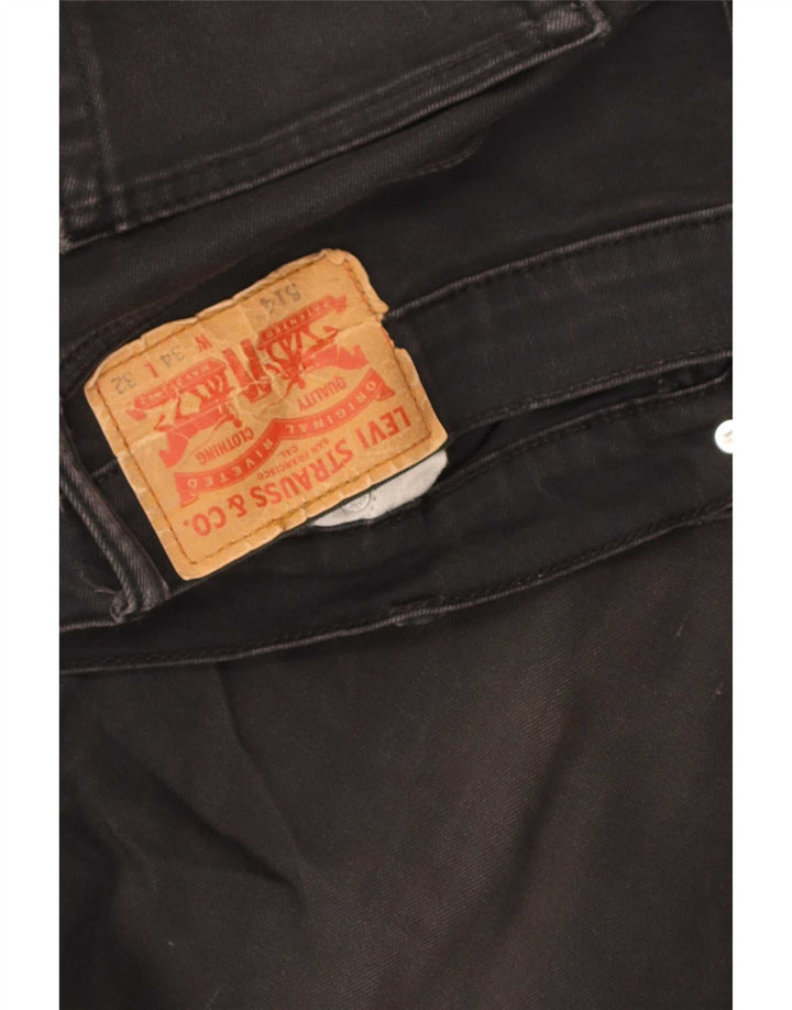 Męskie jeansy Levi's 514 Straight W34 L32 Czarne
