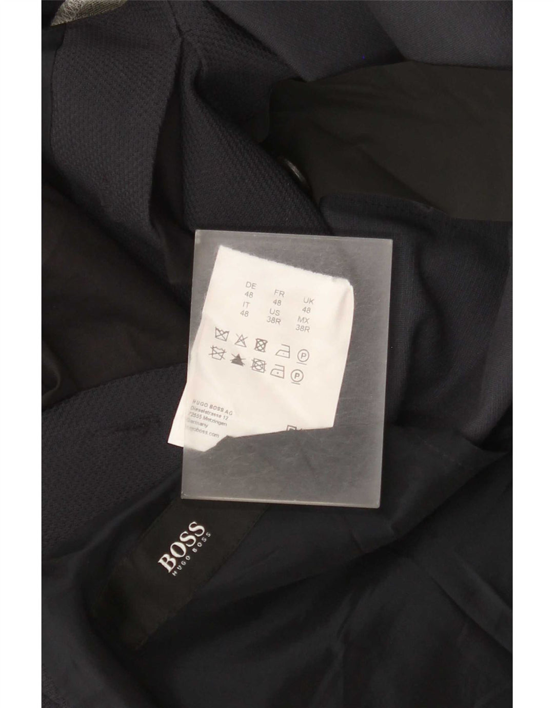 Męska marynarka zapinana na 2 guziki Hugo Boss EU 48 Średni granatowy wiskoza