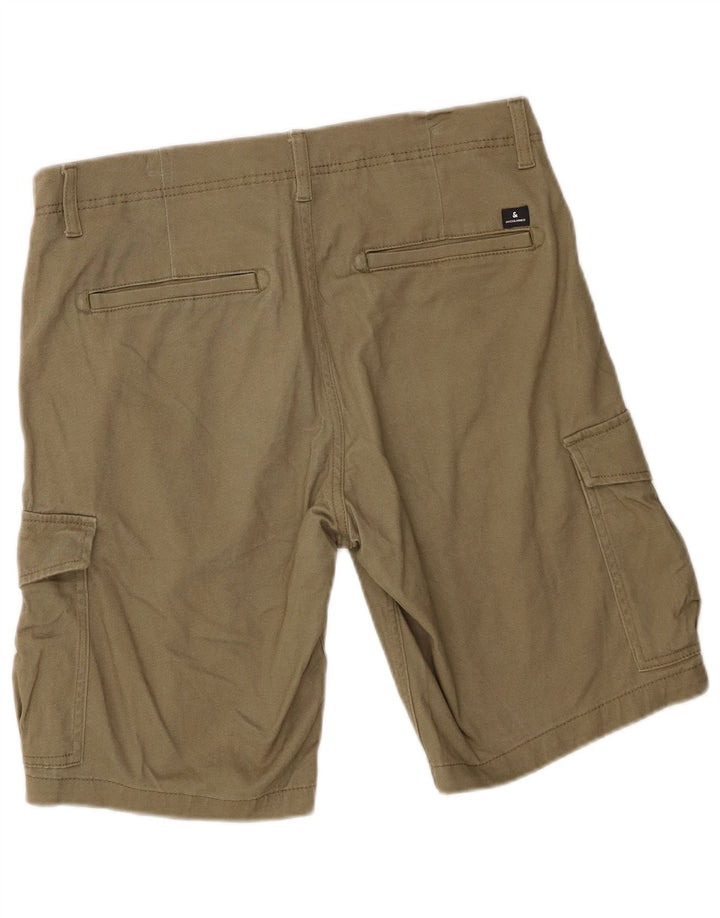 Męskie szorty cargo Jack & Jones o regularnym kroju, średnie W32, bawełna khaki