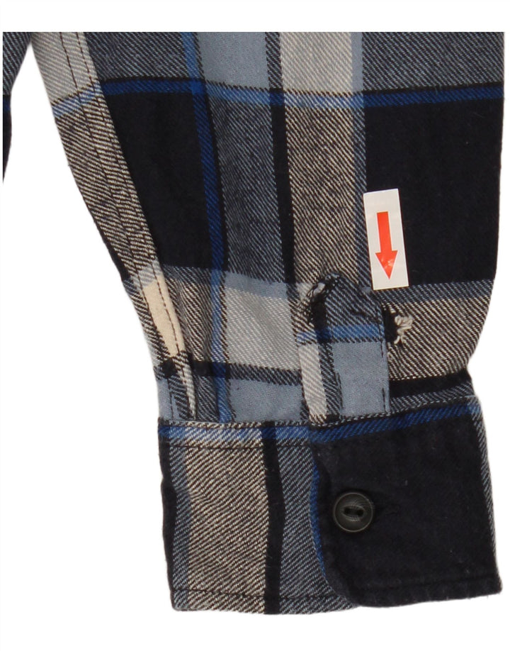 Męska koszula flanelowa Gap XS w niebieską kratę, bawełniana