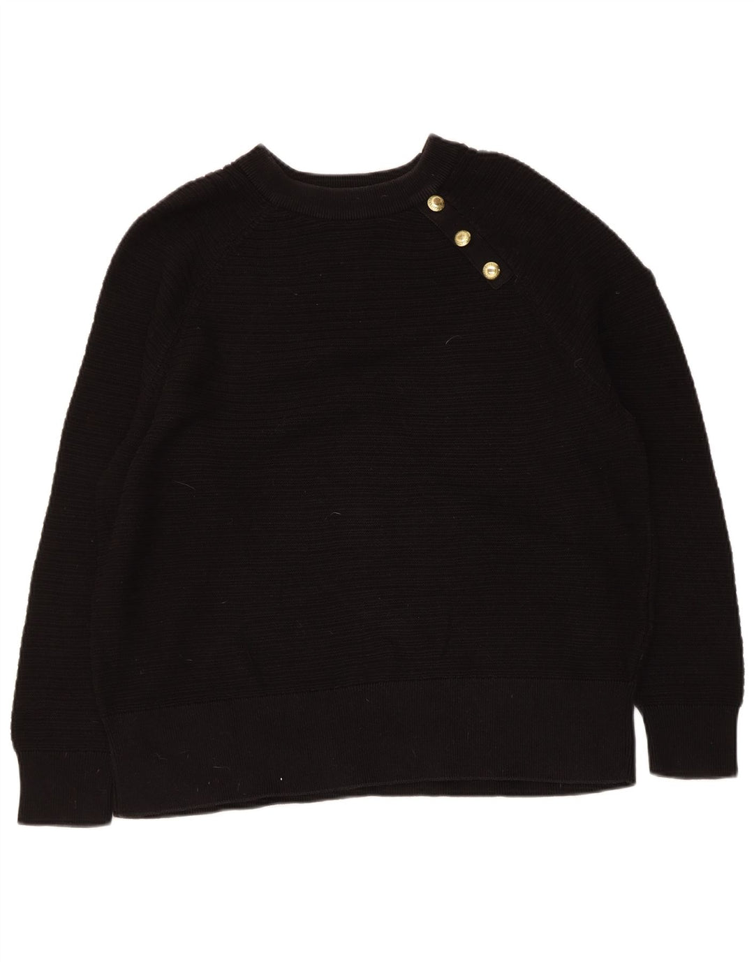 Sweter damski Barbour o regularnym kroju z dekoltem w łódkę UK 12, średni czarny