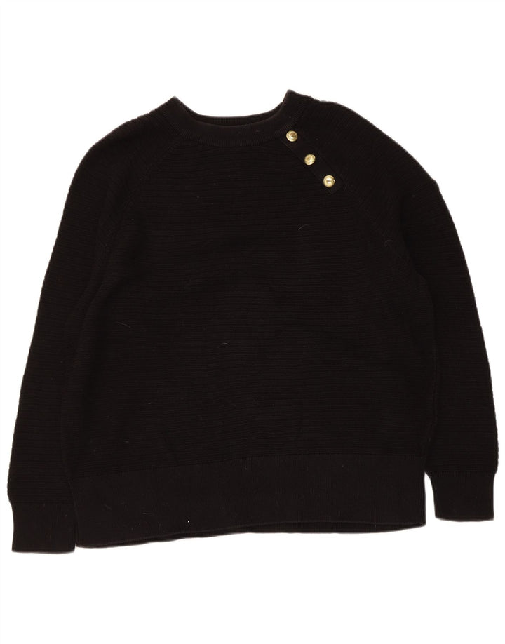 Sweter damski Barbour o regularnym kroju z dekoltem w łódkę UK 12, średni czarny