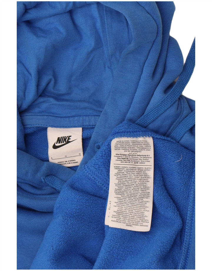 Męski sweter z kapturem Nike, duży, niebieski, bawełniany