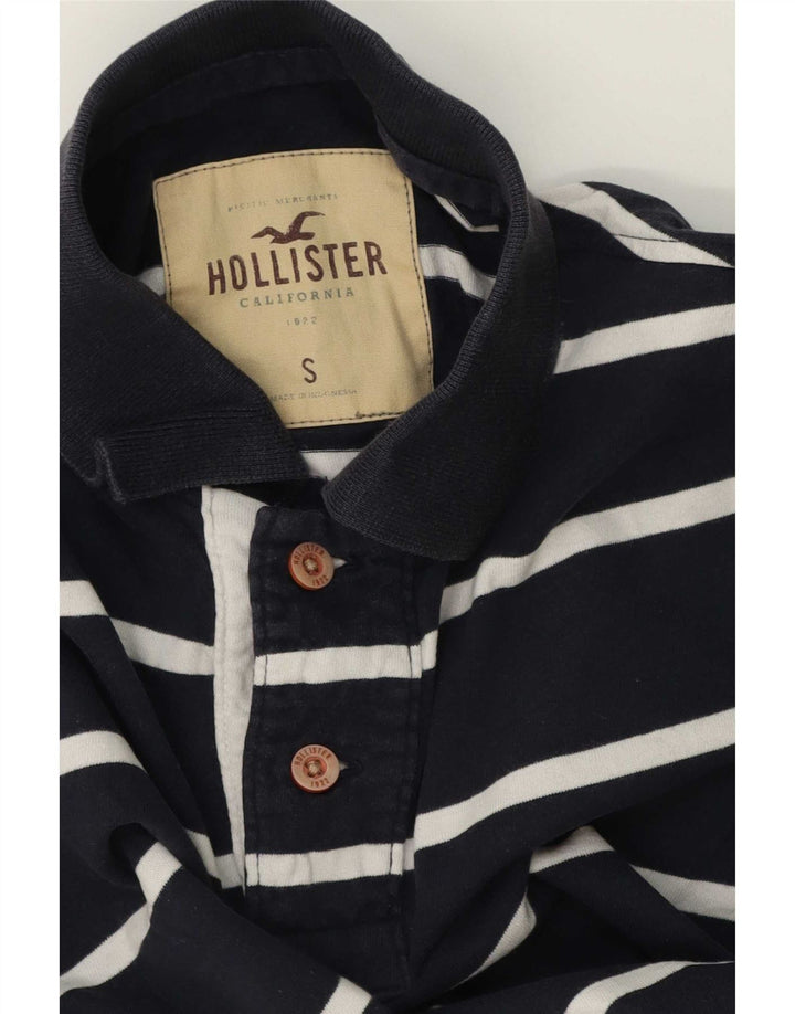 Męska koszulka polo Hollister w małe granatowe paski