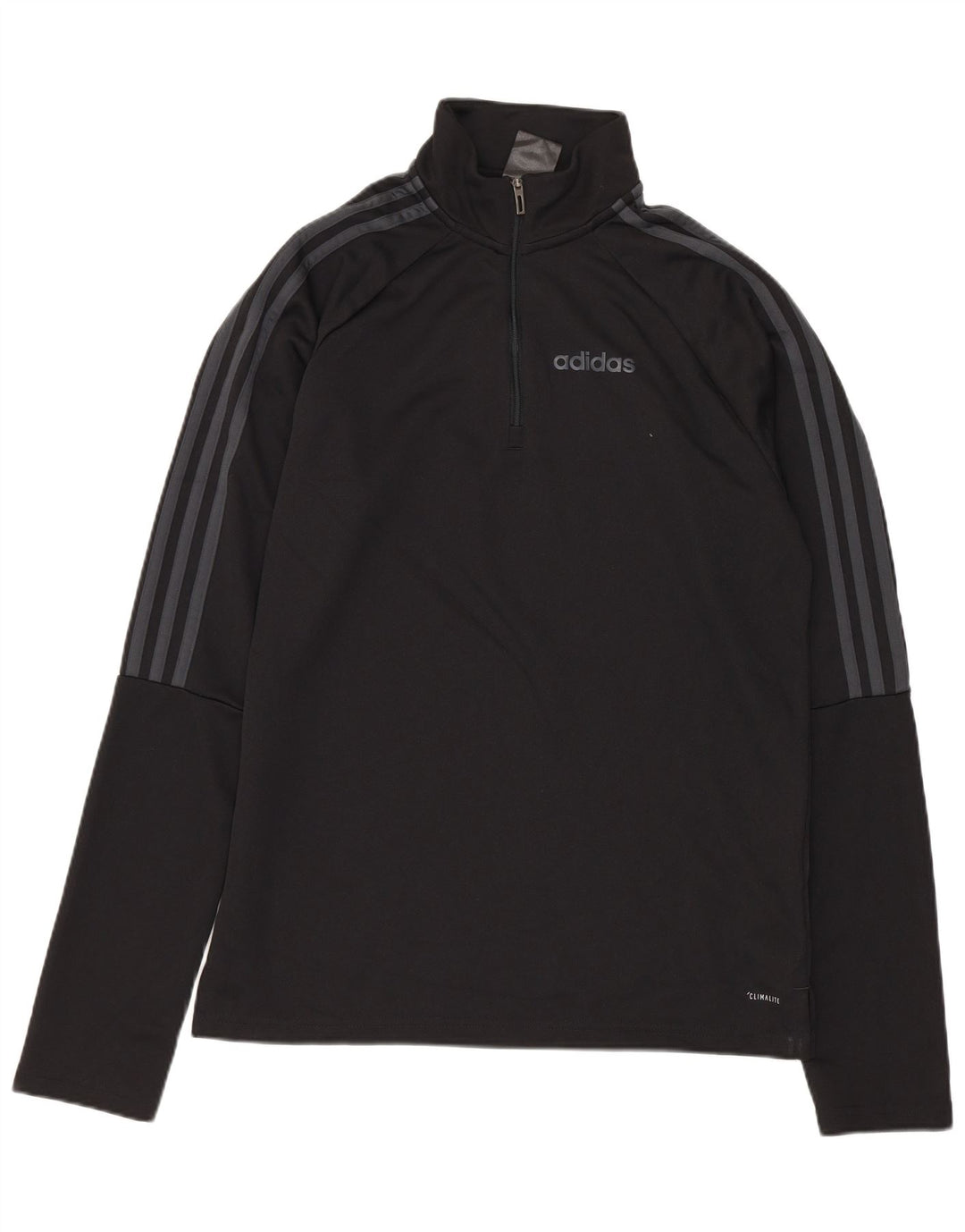 Męski dres ADIDAS Climalite z zamkiem błyskawicznym na szyi, mały czarny