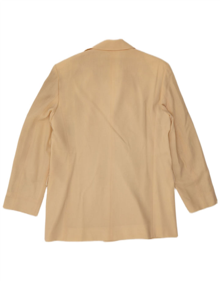 MARELLA Damska marynarka dwurzędowa UK 16, duża, żółta wełna