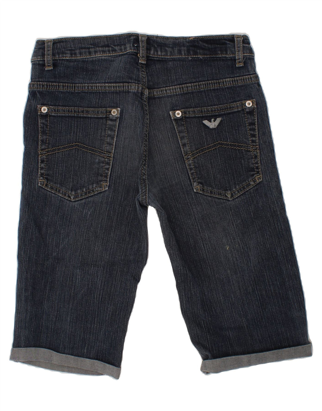 ARMANI Boys Denim Shorts 11-12 Years W26  Blue Cotton Vintage Armani and Second-Hand Armani from Messina Hembry 