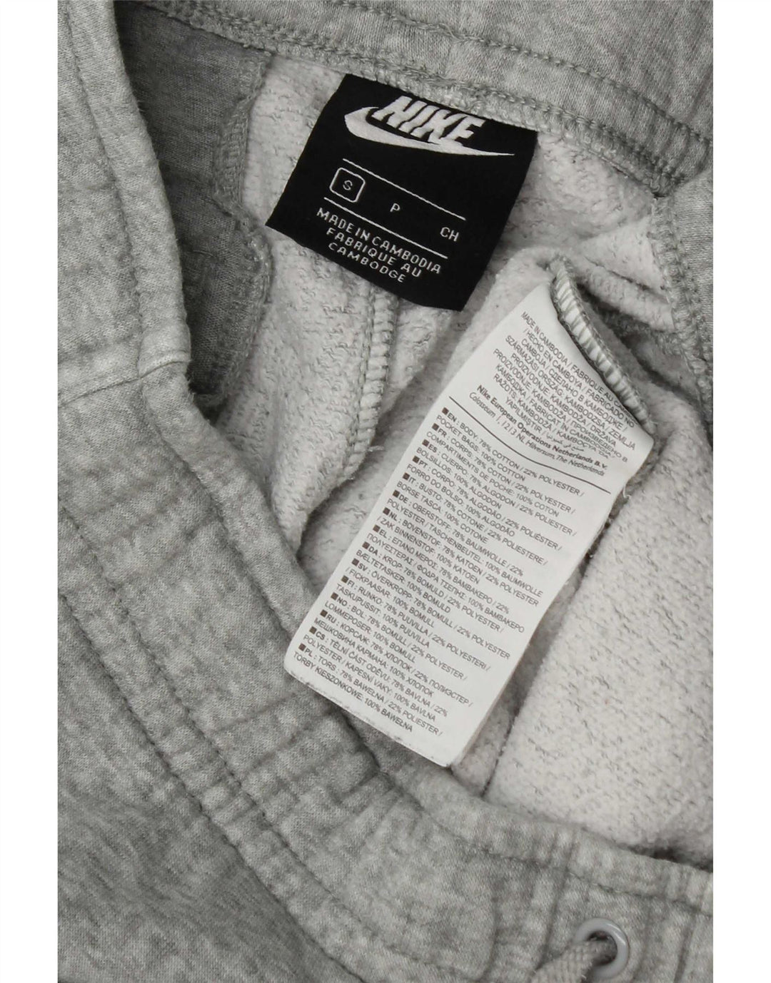 Męskie spodnie dresowe Nike, małe, szare, bawełniane