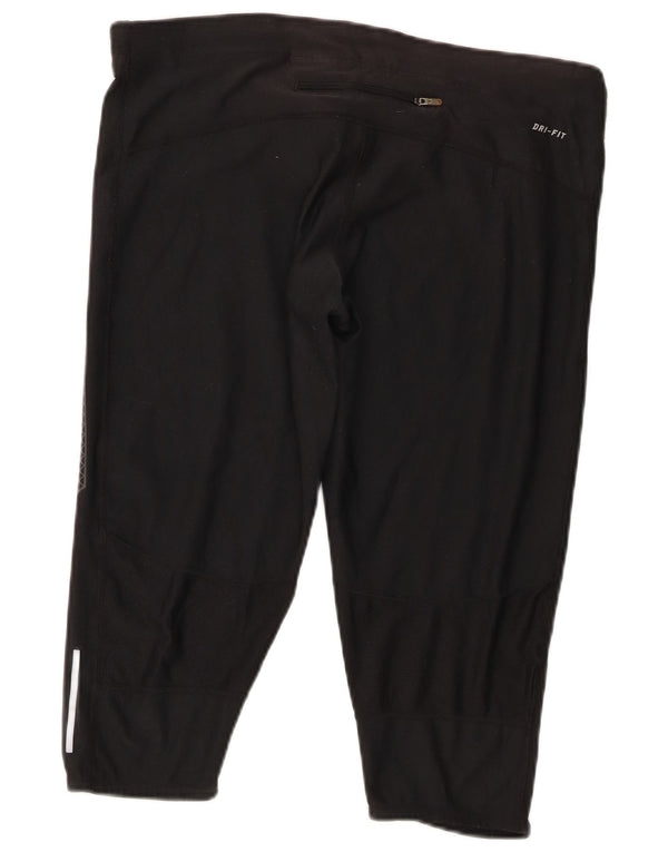 Damskie legginsy Nike Dri Fit Capri XL, czarne, poliestrowe, sportowe