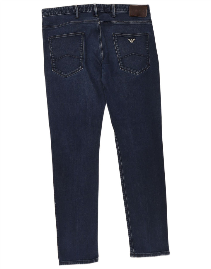 Męskie jeansy Armani Slim W34 L31 Granatowa bawełna