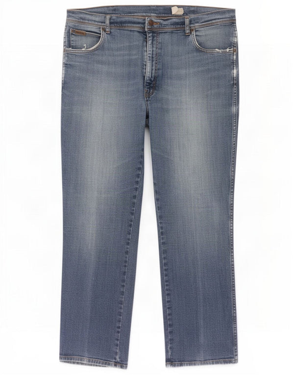 Męskie jeansy Wrangler Texas Stretch Straight W40 L30 Niebieskie bawełniane