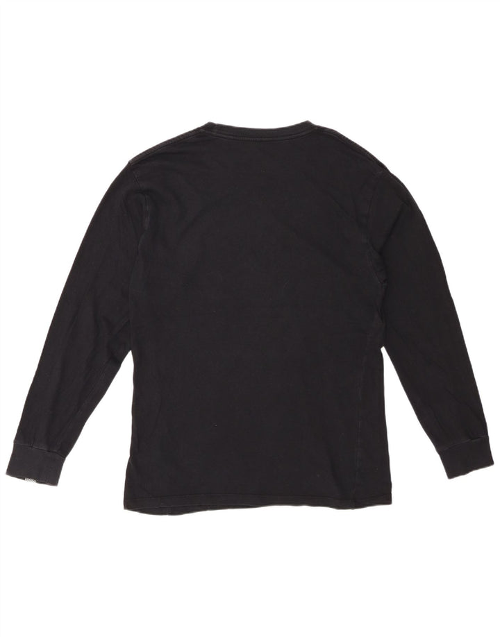 Męski top VANS z grafiką, długim rękawem, średnio czarny, bawełniany