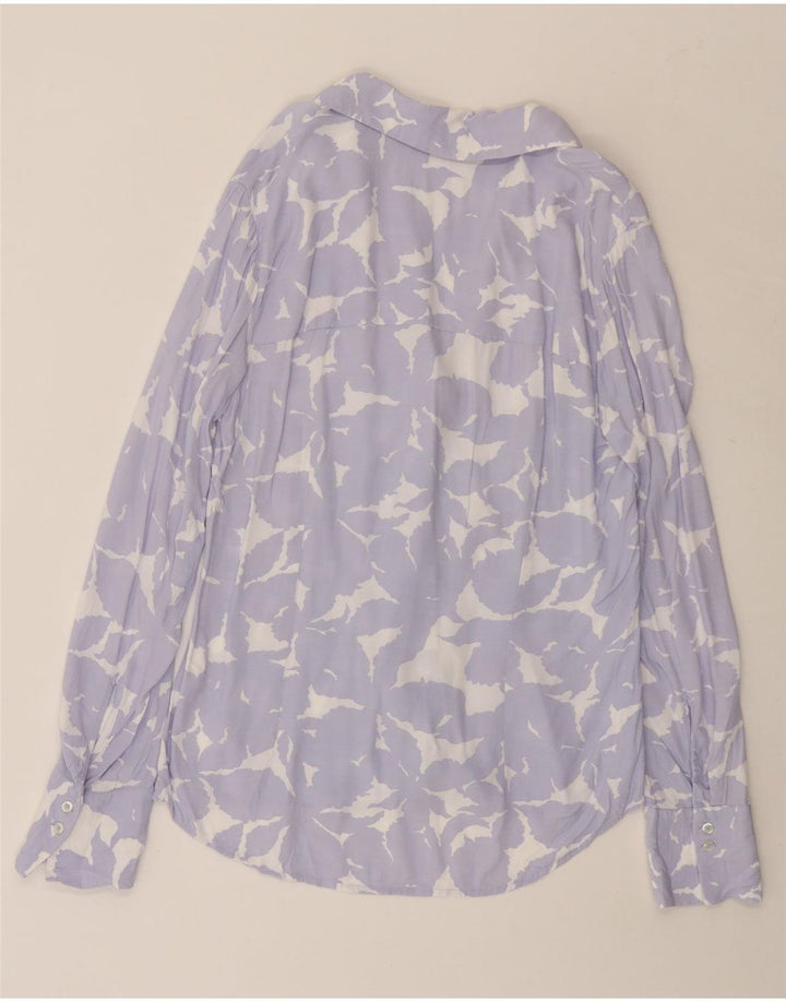 Koszula damska BENETTON UK 14 Średniofioletowa wiskoza w kwiaty