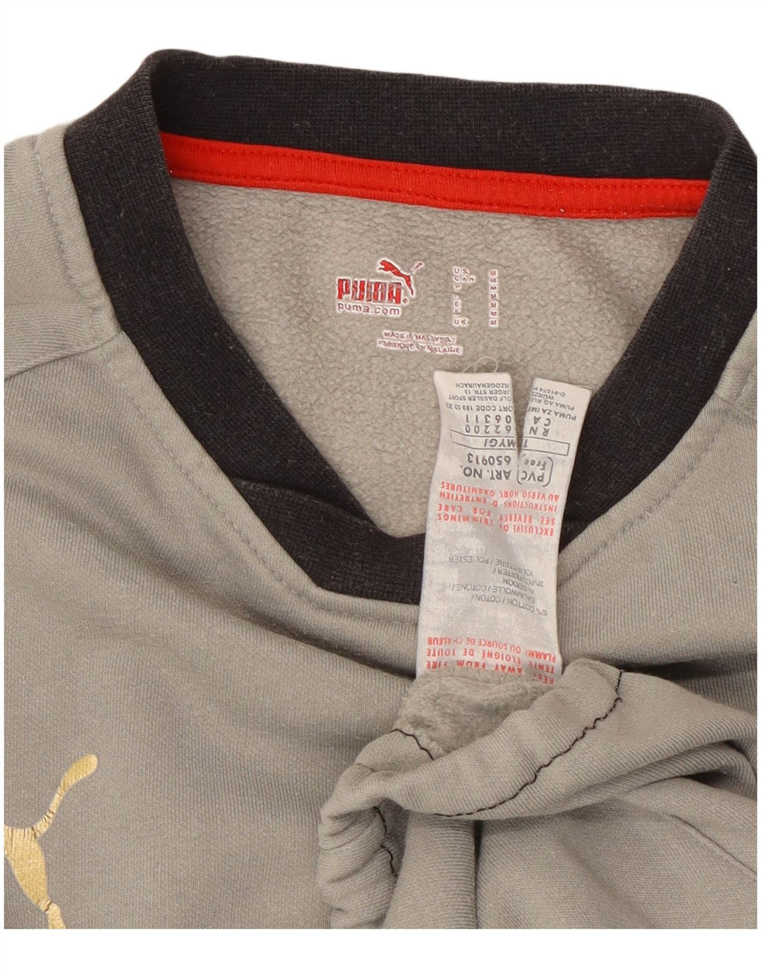 Męska bluza Puma Sweter Średnioszary, bawełniany blok kolorów