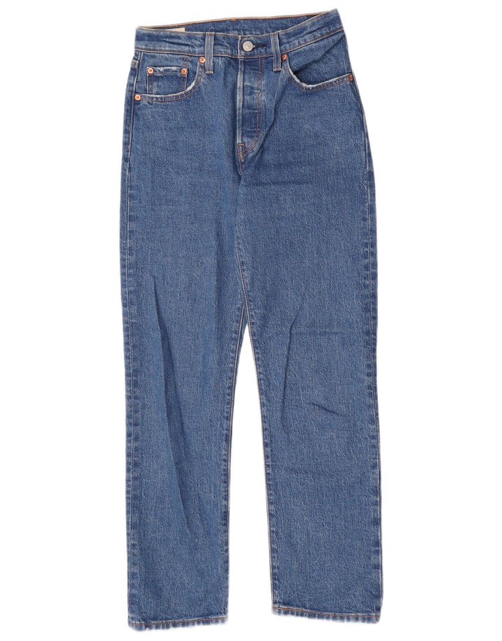 Damskie jeansy Levi's 501 Straight W25 L28 Niebieskie