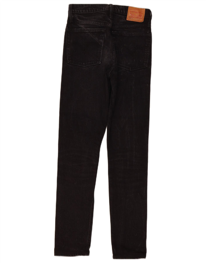 Damskie dżinsy Levi's 501 Straight W24 L30 Czarna bawełna