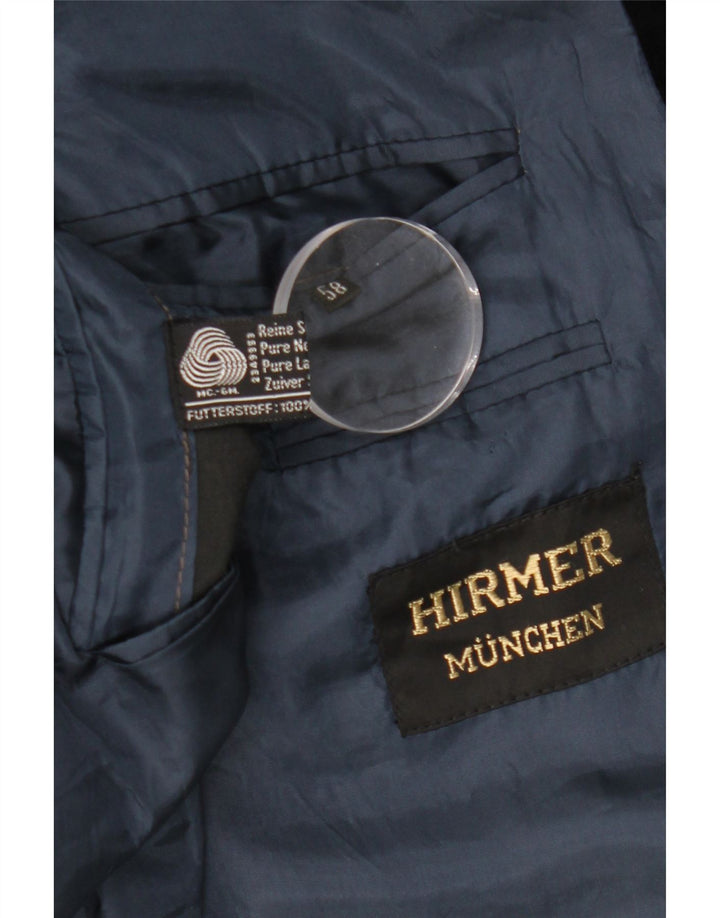 Vintage damska marynarka o przedłużonym fasonie UK 14, średni granatowy blok kolorów