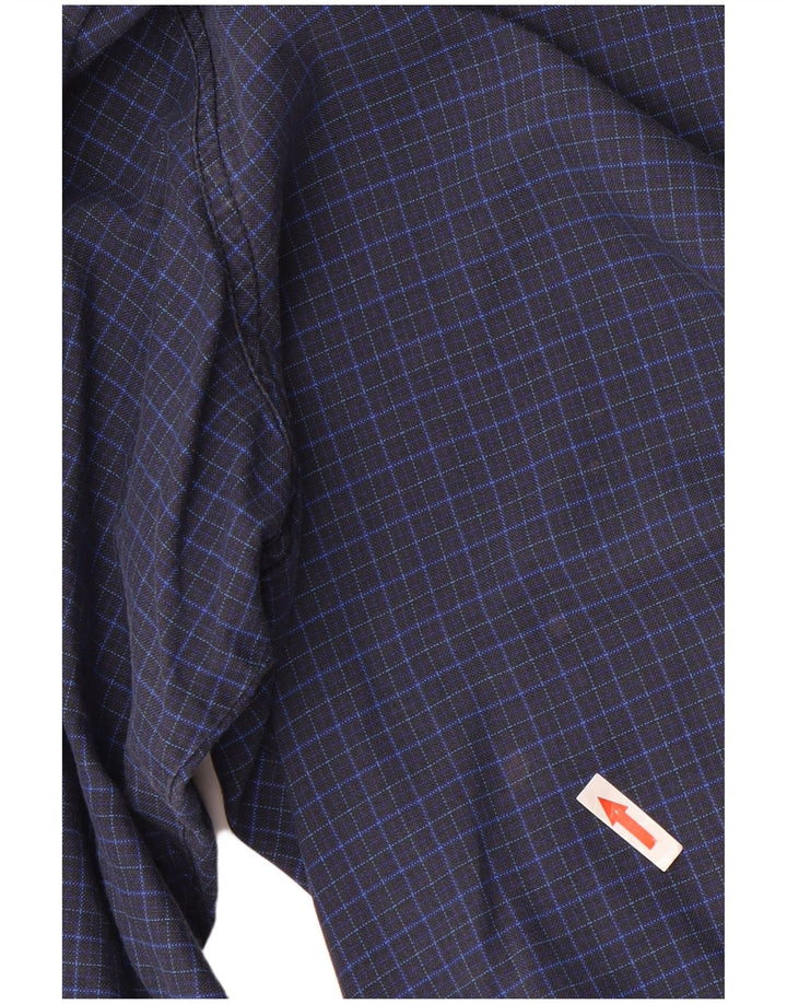 Koszula męska w kratę Levi's, bawełniana, w średnią niebieską kratkę