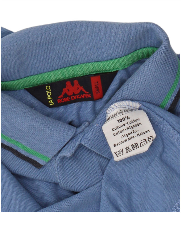 Męska koszulka polo Kappa, mała, niebieska, bawełniana