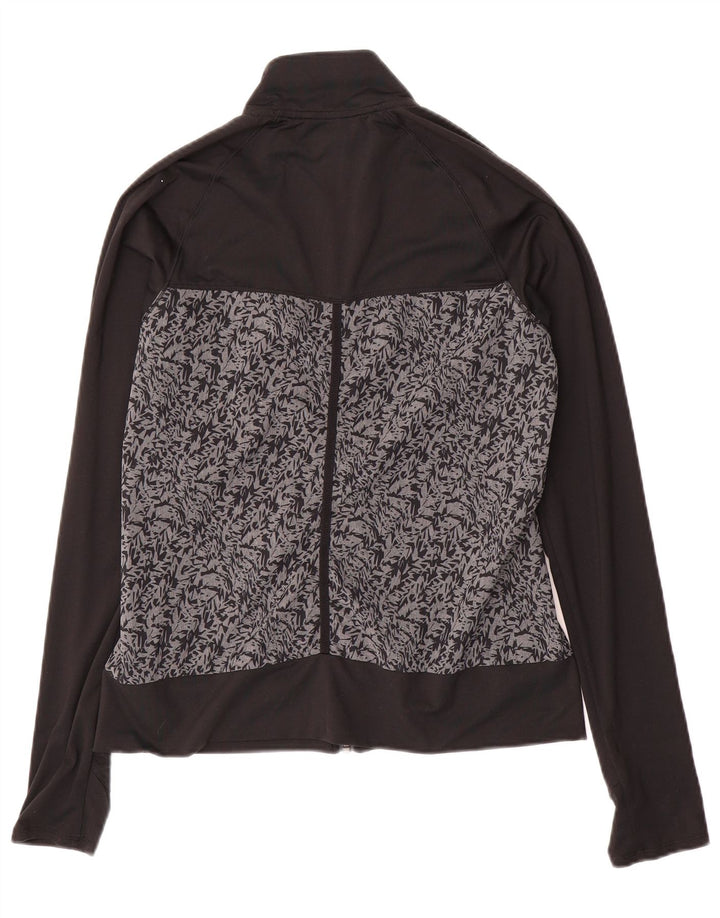 Damska kurtka dresowa ADIDAS UK 10, mała, czarna, z poliestru w blokach kolorów